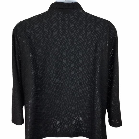 Effortless Style by Citiknits Black Jacket, 2X - Picture 3 of 7